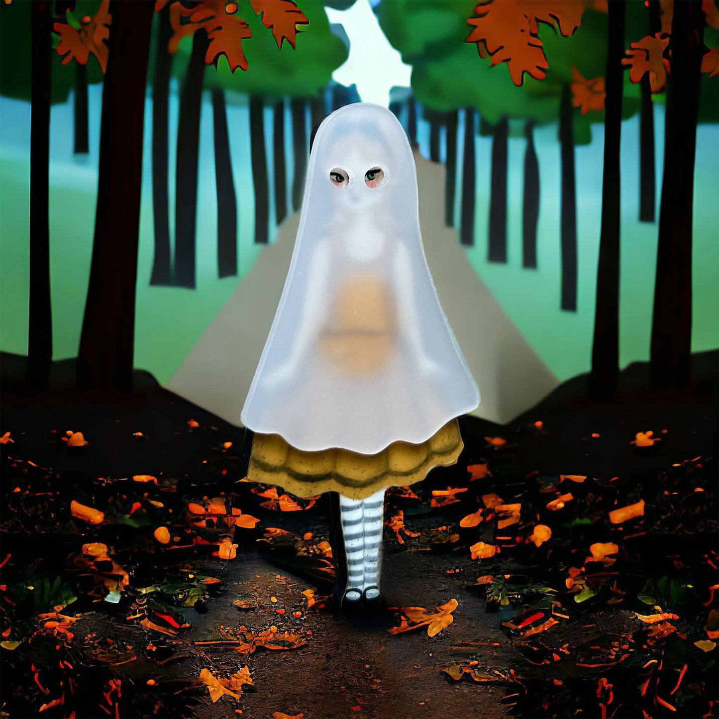 Ghost Girl Brooch by Laliblue