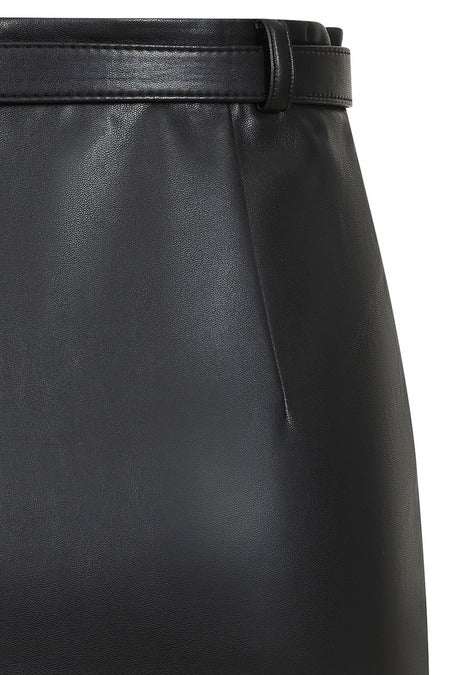 Ada Black PU Pencil Skirt