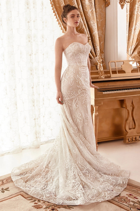 Cinderella Divine Baroque Motif Glitter Mermaid Wedding Dress Lemonie Boutique Cinderella Divine Baroque Motif Glitter Mermaid Wedding Dress Lemonie Boutique