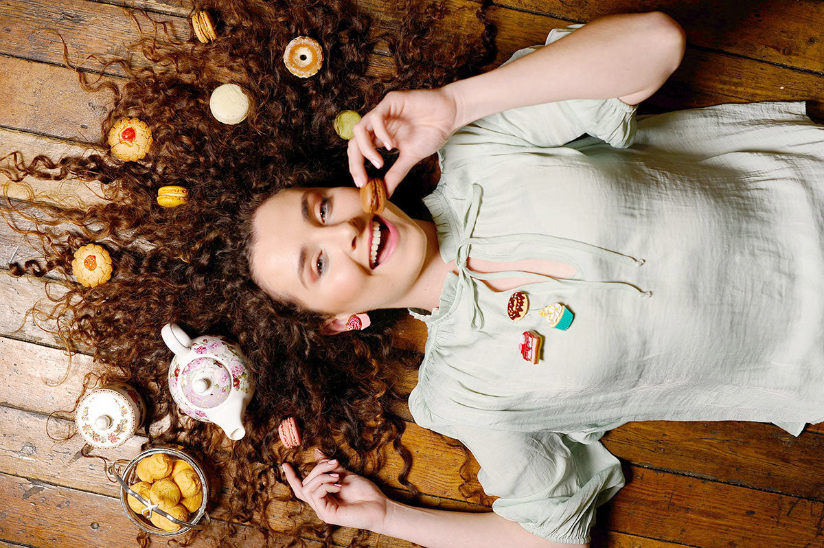 Strawberry Cake Necklace by LaliBlue