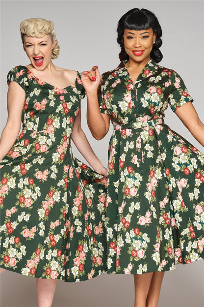 Caterina Vintage Bloom Swing Dress by Collectif