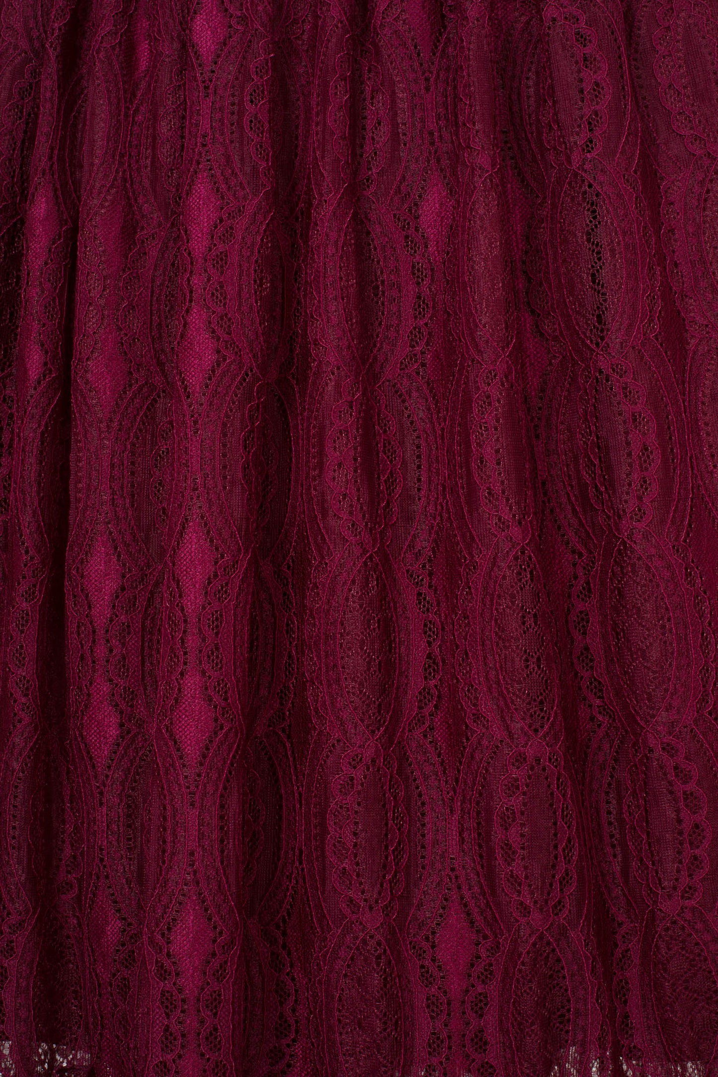 Rhea Burgundy Lace Mid Skirt by Hell Bunny