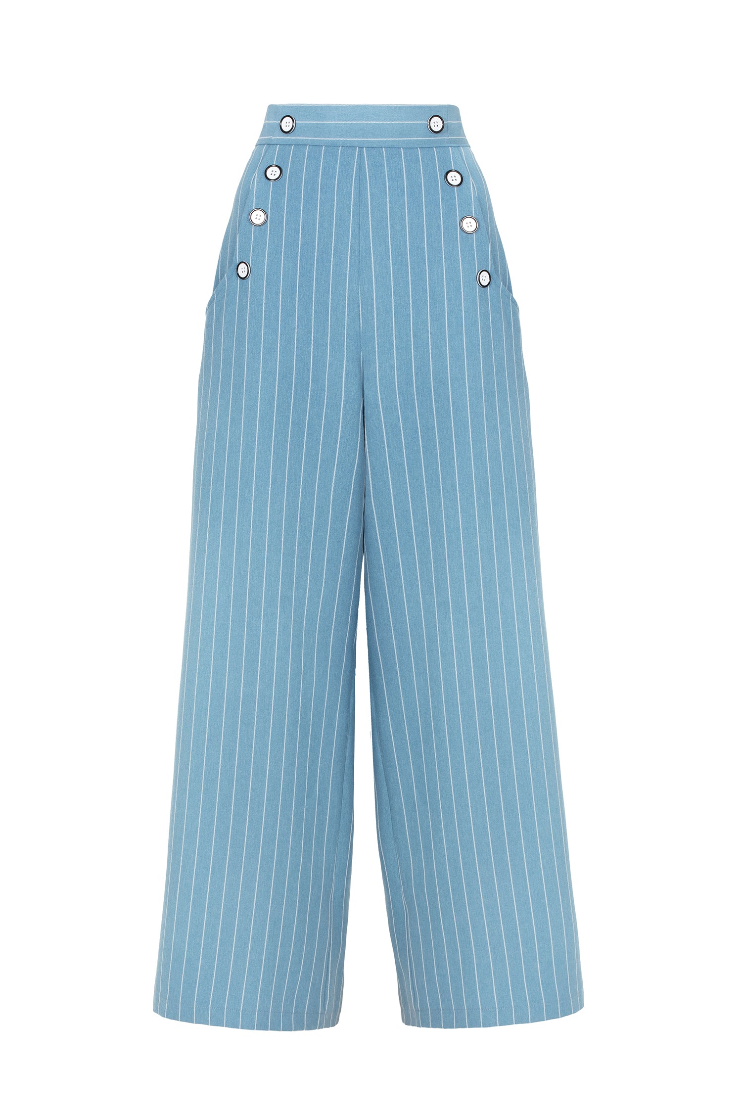Ginger Swing Trousers Blue – Hell Bunny