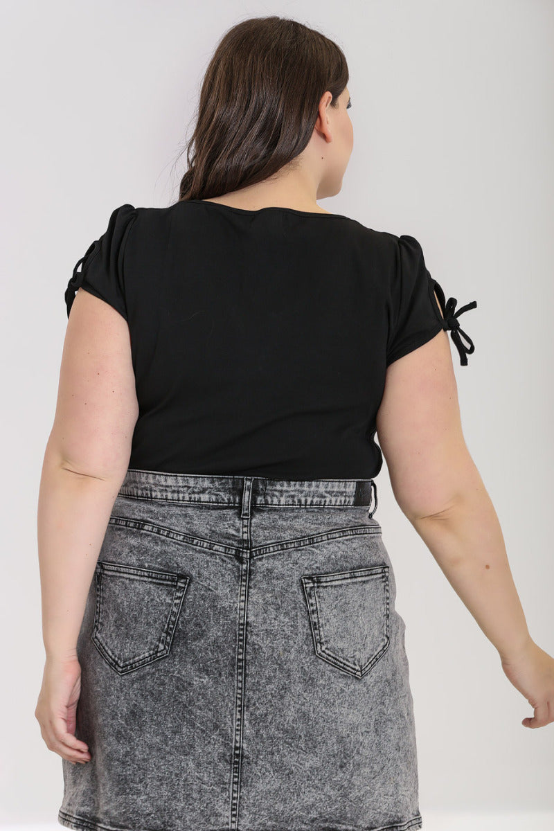 Cristina Black Top by Hell Bunny