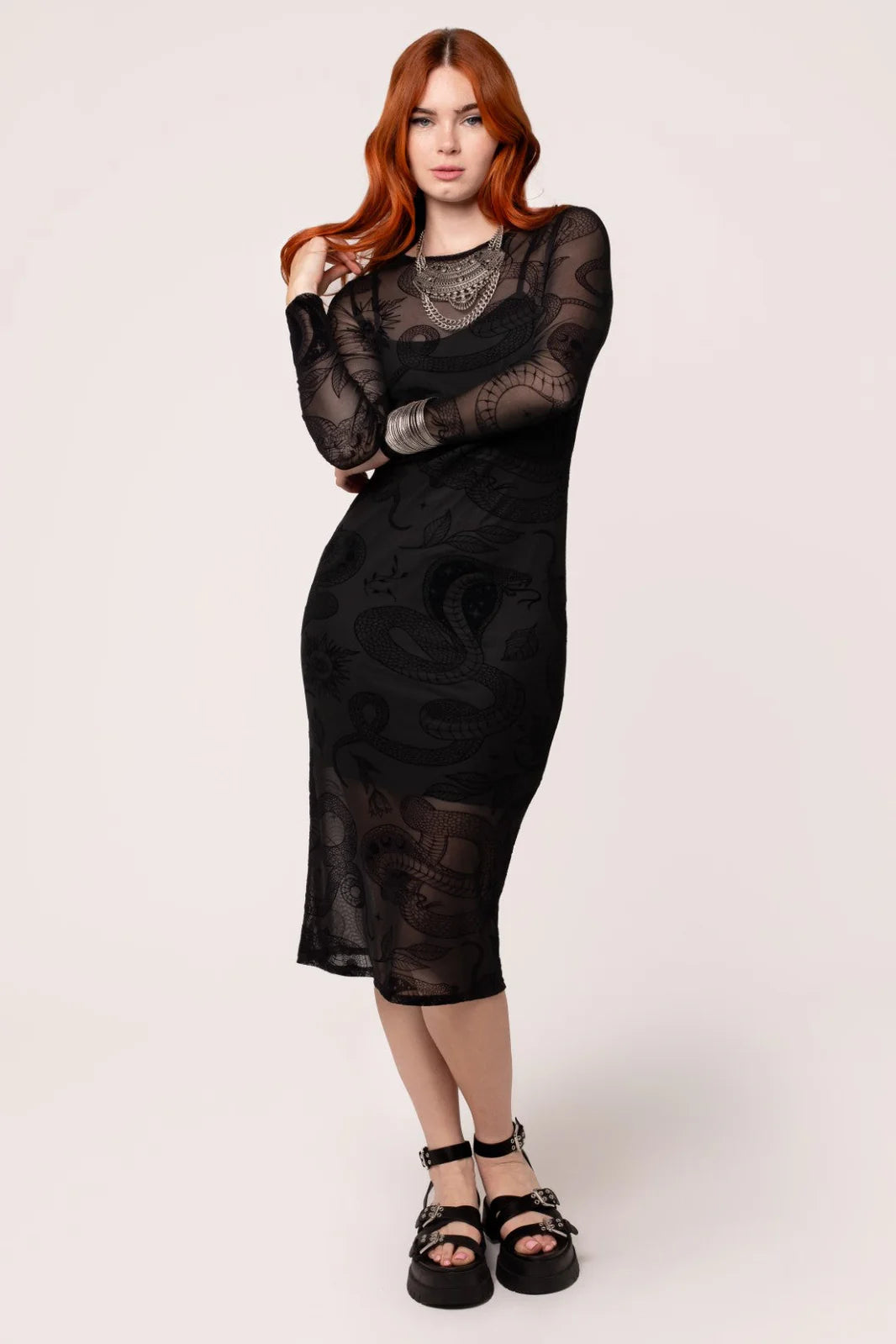 Snake Charmer Dress by Hell Bunny