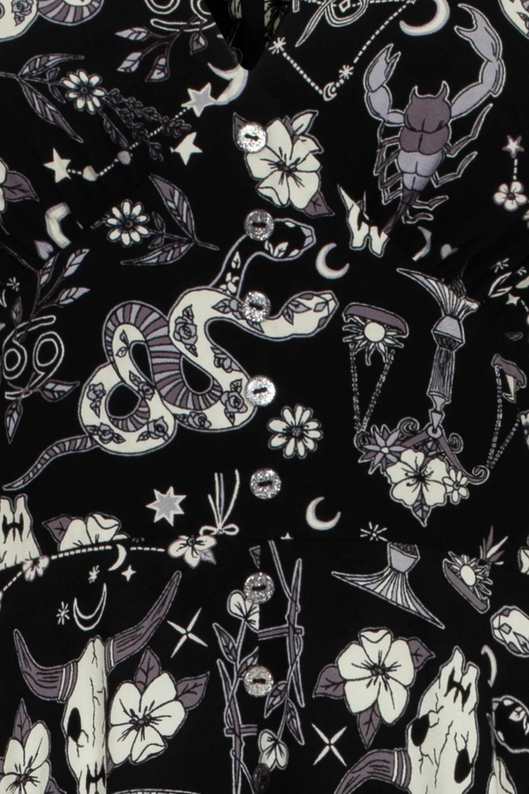 Star Sign Midi Dress by Hell Bunny