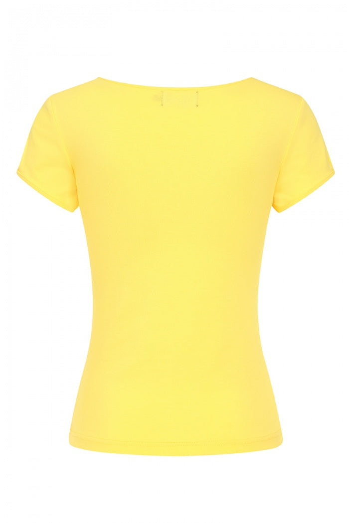 Mia Top in Yellow by Hell Bunny