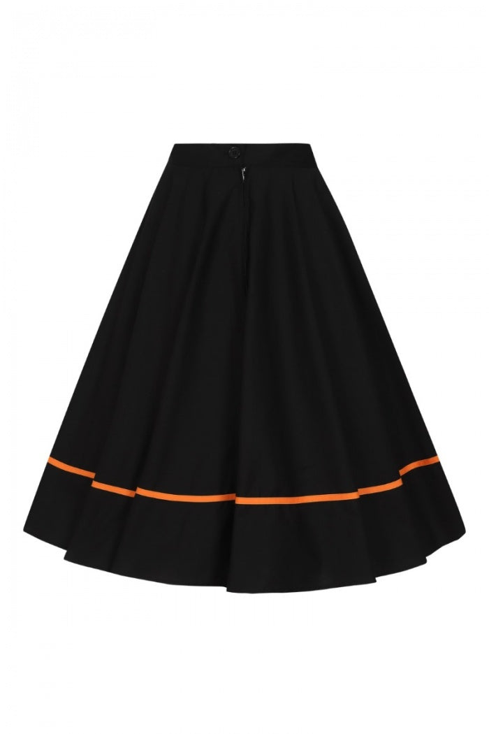 Miss Muffet 50s Skirt in Orange by Hell Bunny