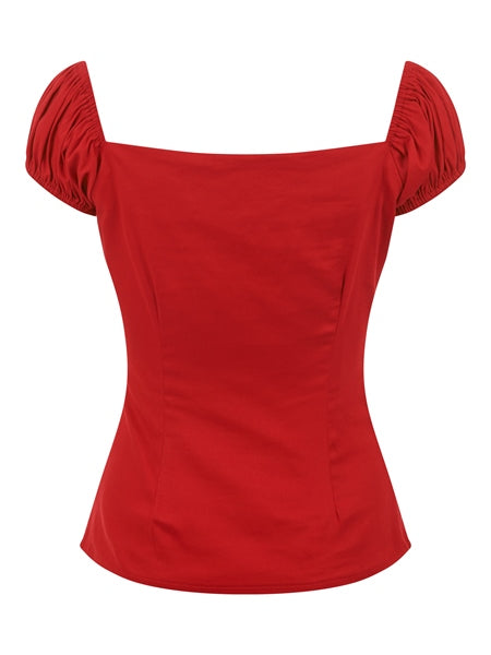 Dolores Top i Plain Red från Collectif