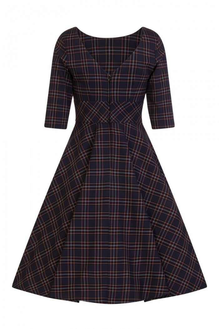 Peebles 50s Dress in Navy by Hell Bunny