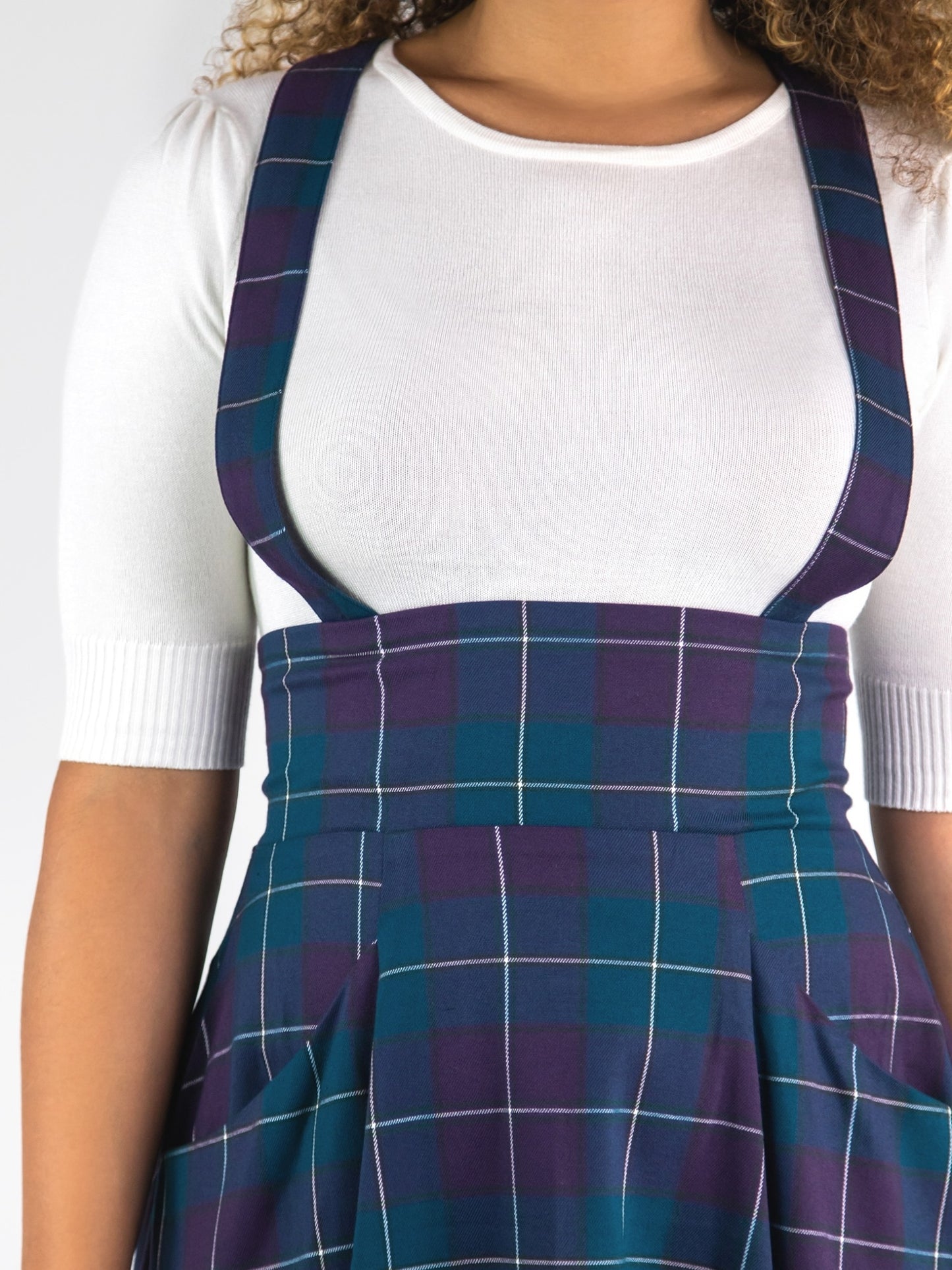 Alexa Mermaid Check Swing Skirt by Collectif