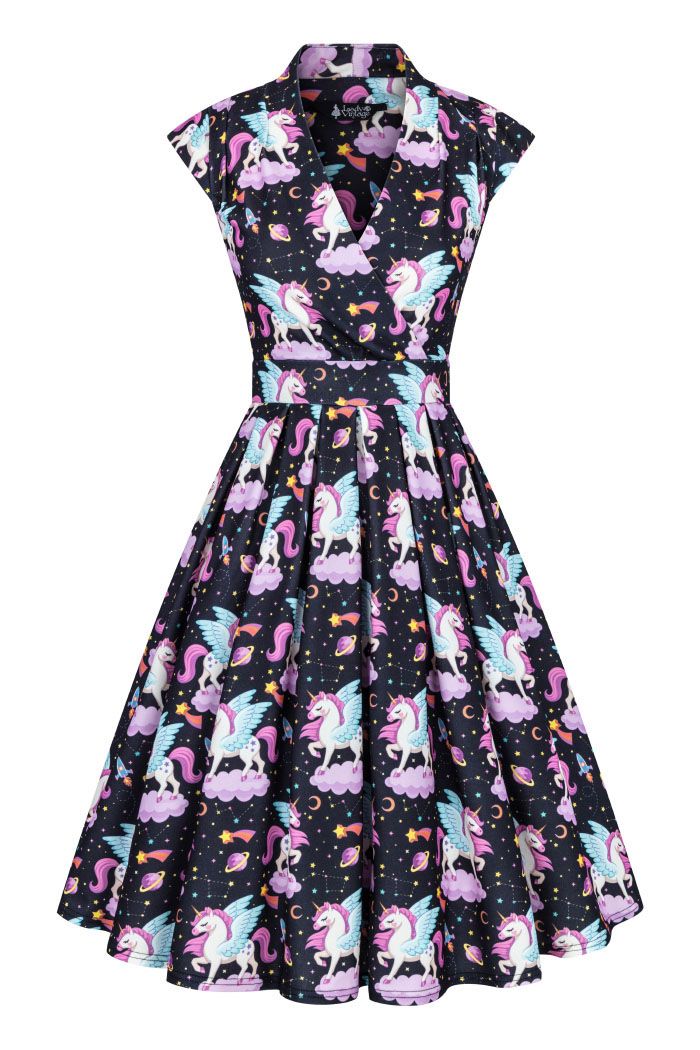 lady v eva dress Lady Vintage Eva Dress in Potions Print