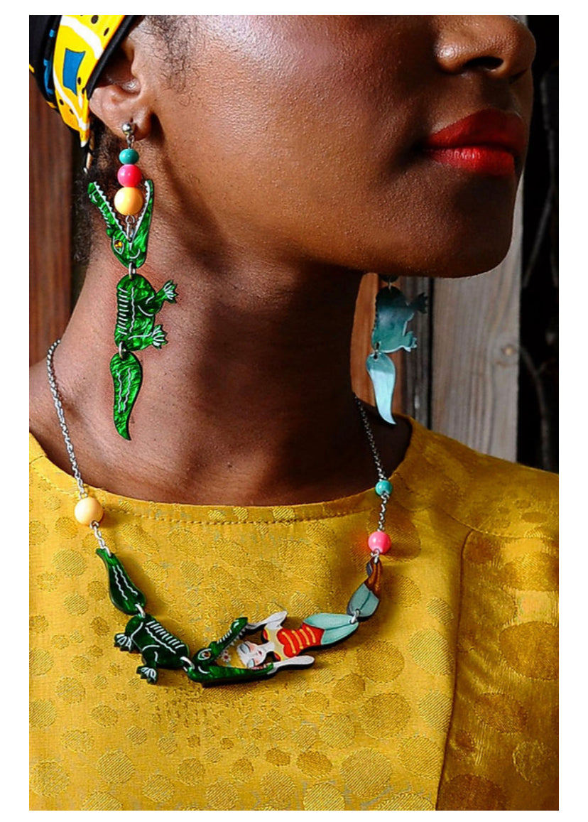 Crocodile Tamer Necklace by Laliblue