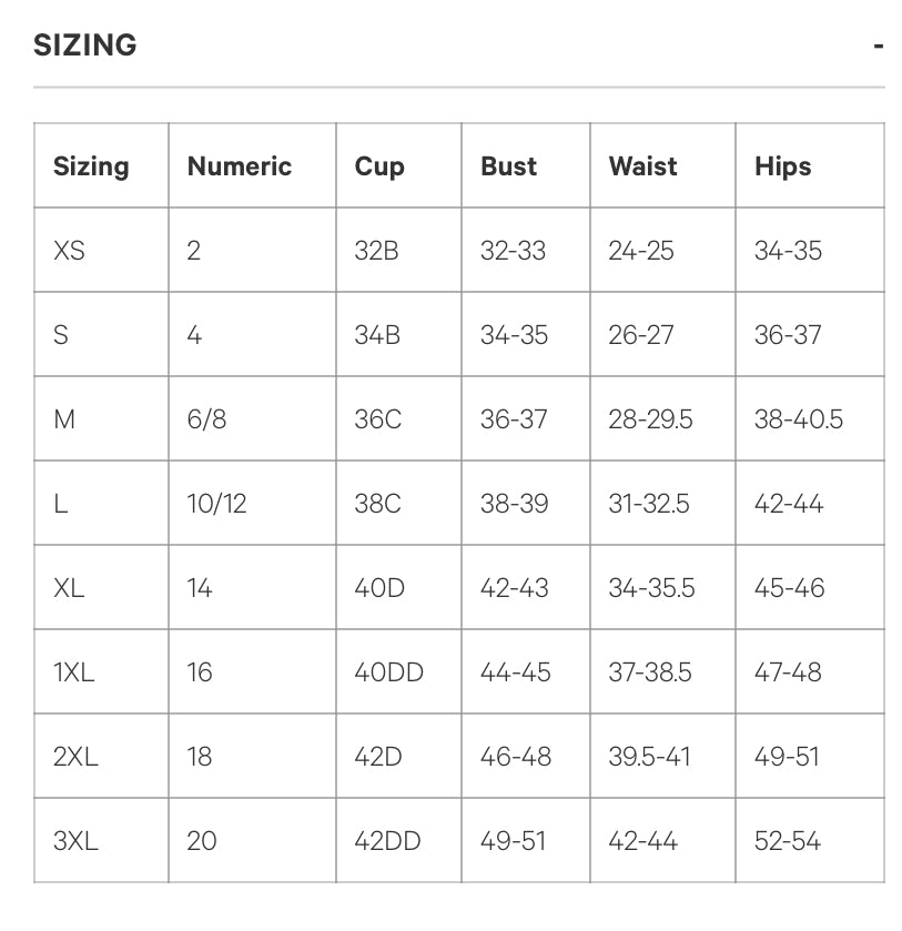 A size guide for the Delores 1950s Inspired Autumn leaf, mushroom and acorn print Dress