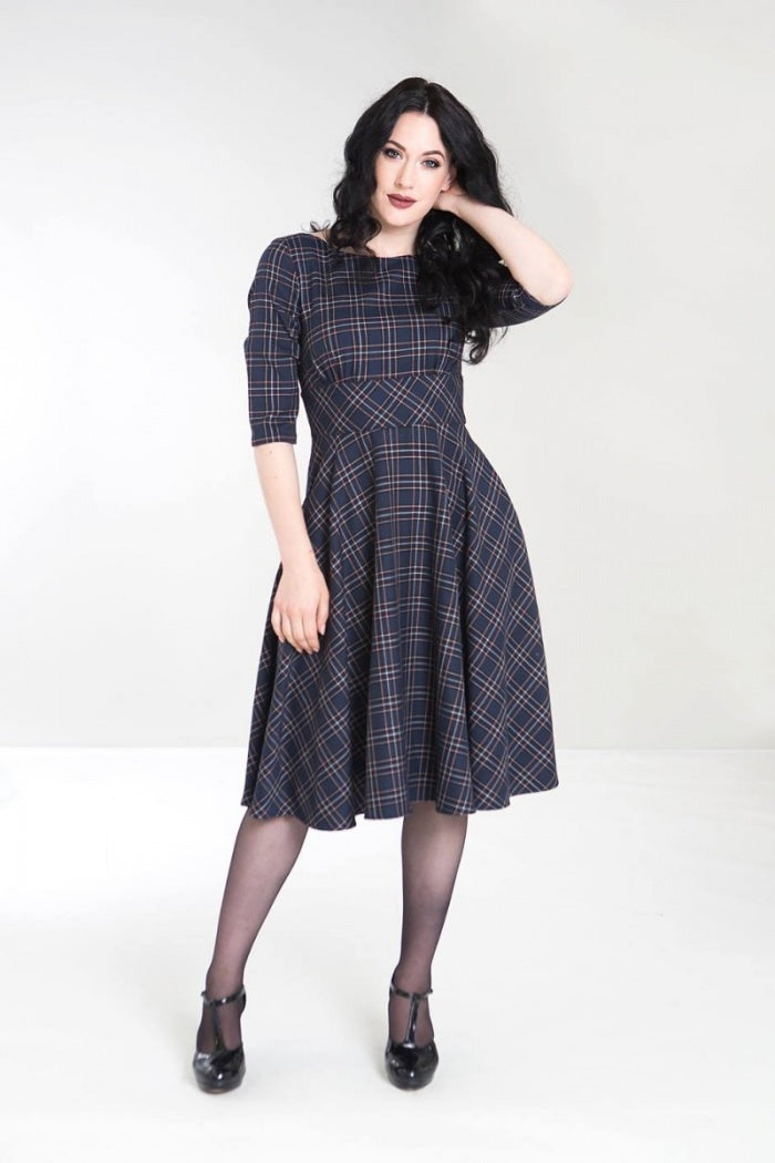 Peebles 50s Dress in Navy by Hell Bunny Lemonie Boutique Peebles 50s Dress in Navy by Hell Bunny Lemonie Boutique