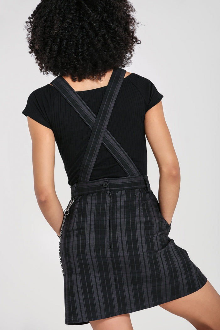 Storm Pinafore Dress by Hell Bunny