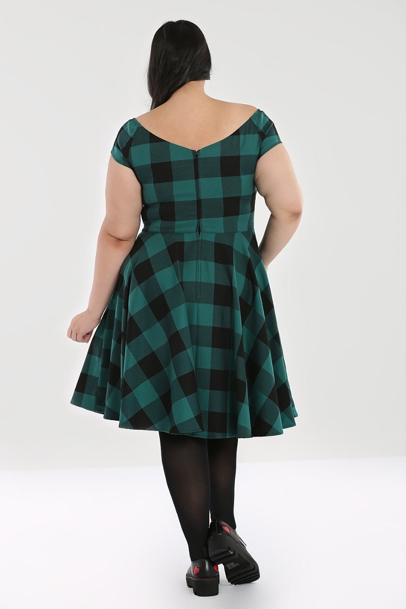 Teen Spirit Mid Dress in Green från Hell Bunny