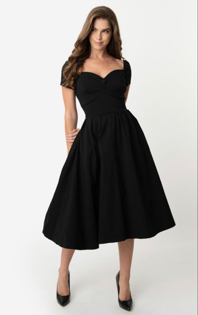 Midge 1950s Sweetheart Dress by Unique Vintage