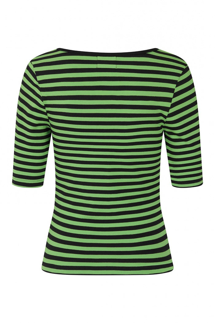 Warlock Topp i grönt/svart från Hell Bunny