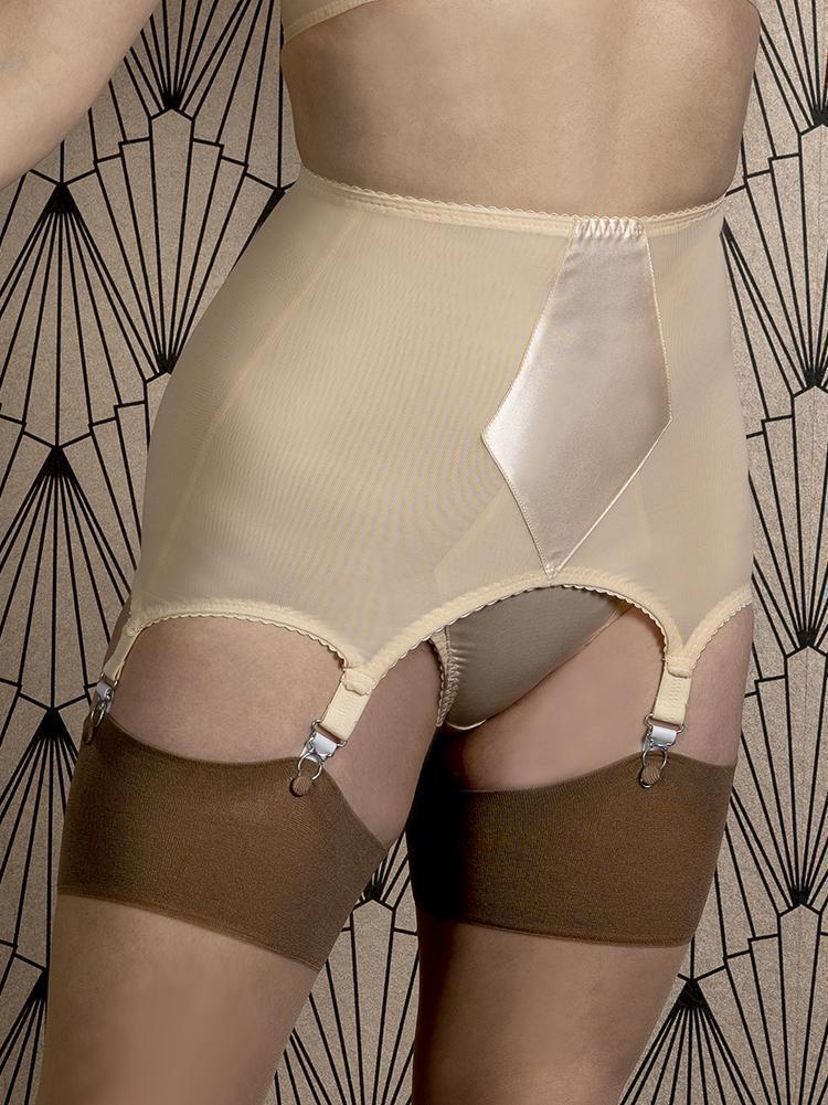 What Katie Did Glamour Open Bottom Peach 6 Strap Girdle – RetroEsque