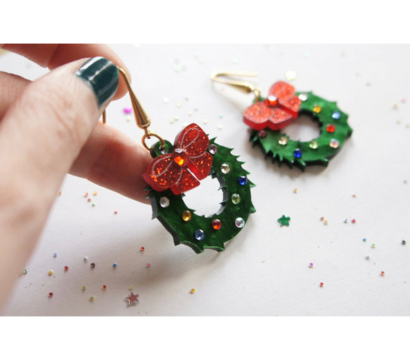Christmas Wreath Örhängen från Laliblue
