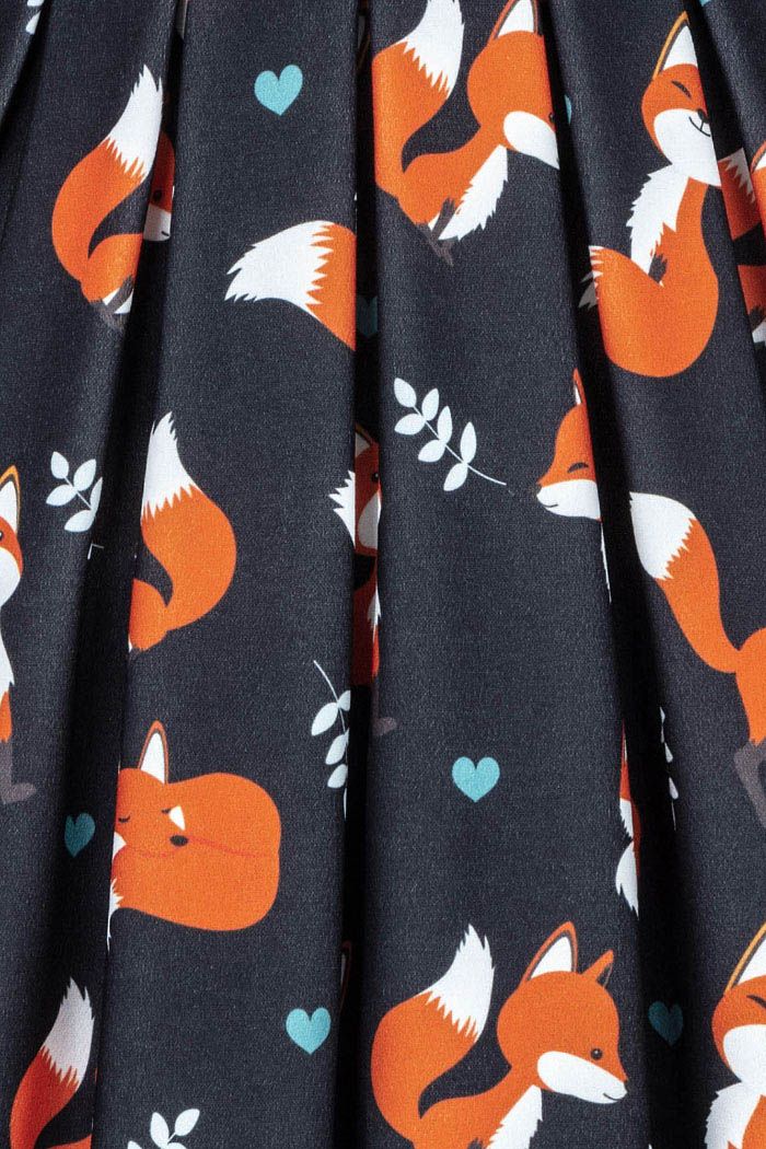 Close up of the 50s style flared skirt on the Eva dress by Lady Vintage.