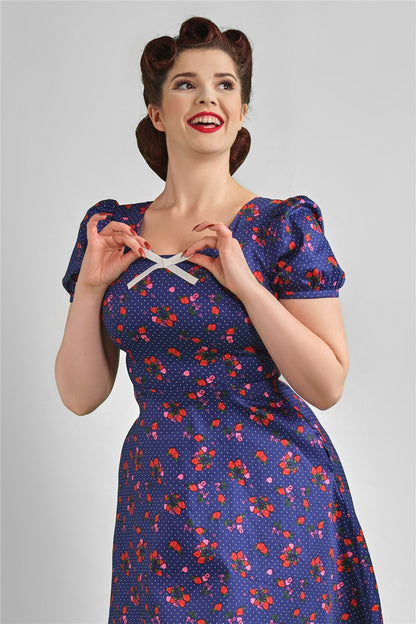Leanne Mixed Berries Swing Dress by Collectif