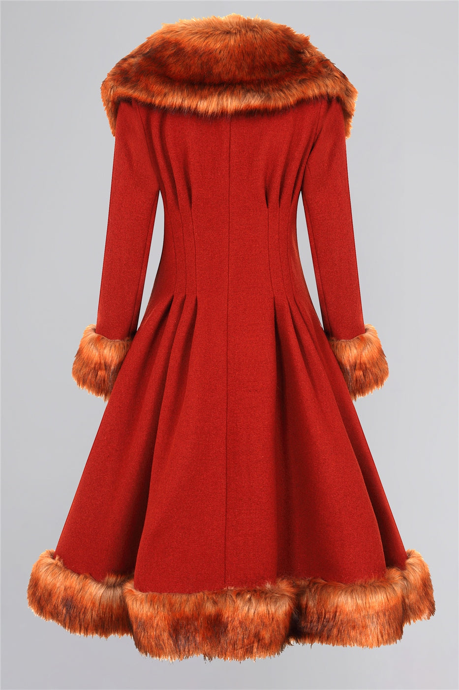 Pearl Coat in Burnt Orange by Collectif
