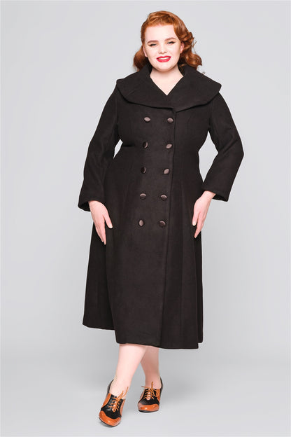Eileean Coat in Black by Collectif