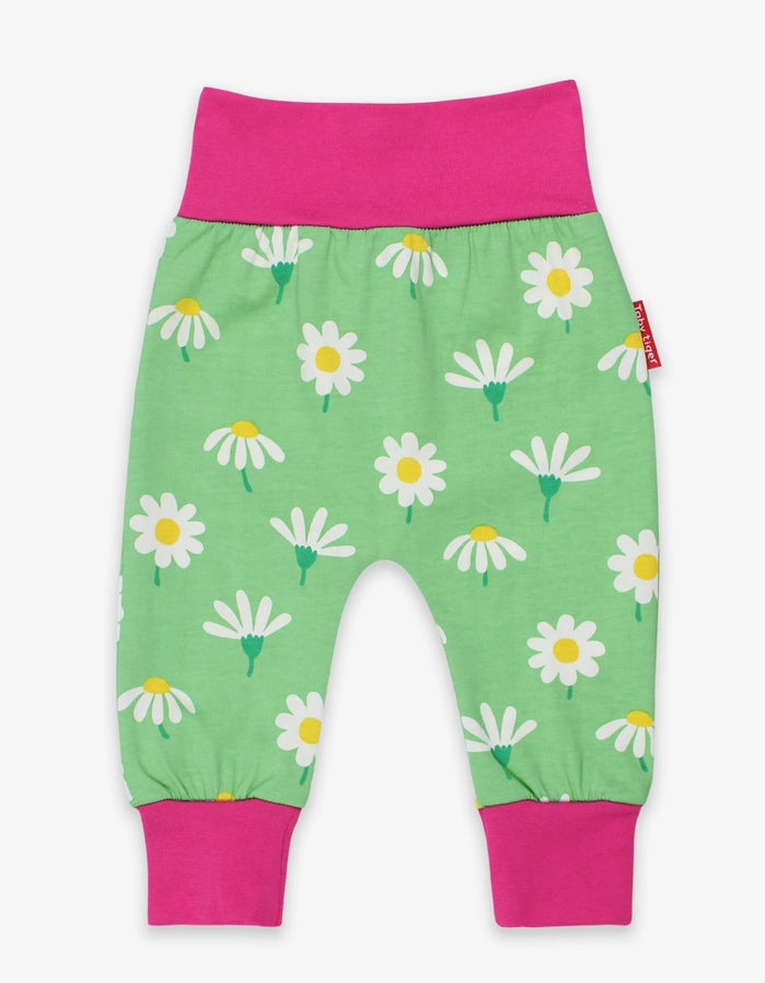 Organic Daisy Print  Baby Yoga Pants by Toby Tiger