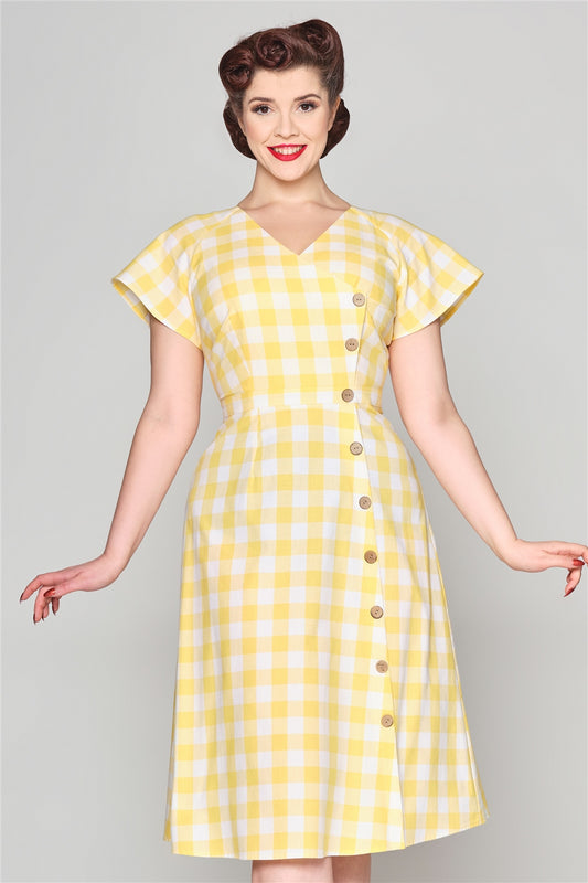 Cherylin Gingham Flared Dress by Collectif