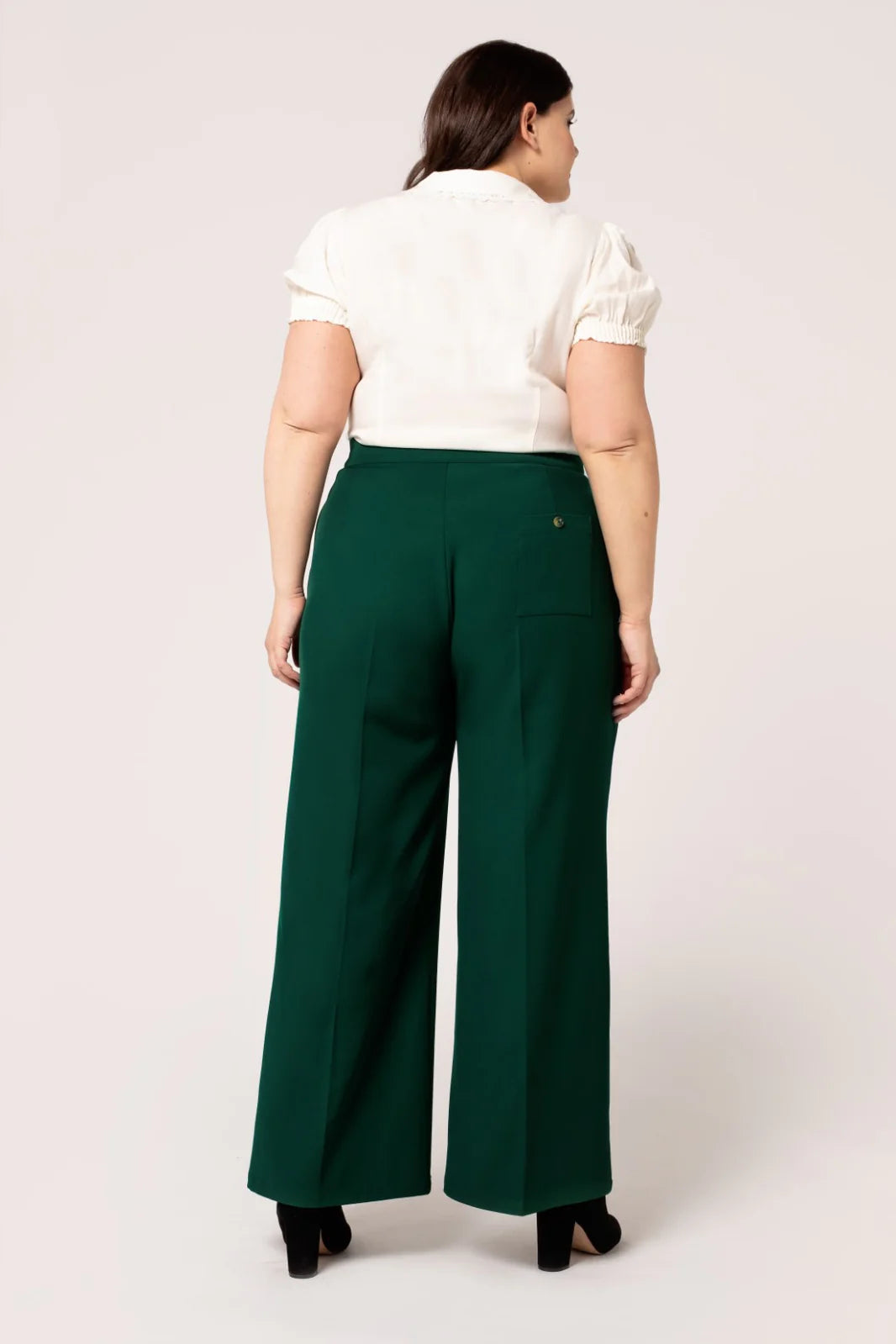 Ginger Dark Green Trousers by Hell Bunny