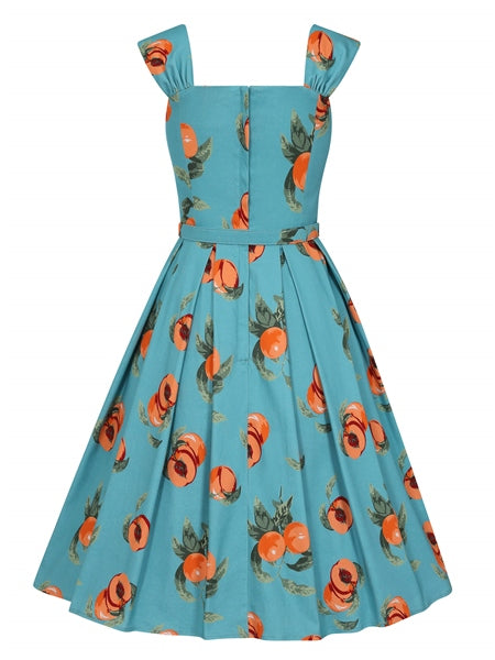 Jill Vintage Peaches Swing Dress by Collectif