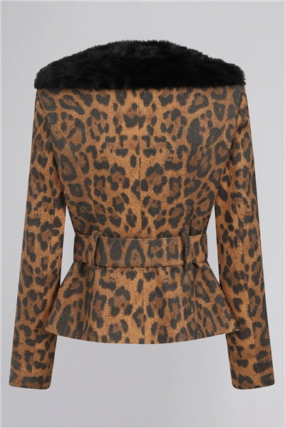 Molly Leopard Print Jacket by Collectif