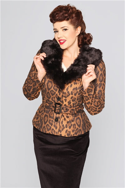 Molly Leopard Print Jacket by Collectif
