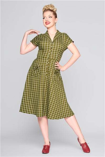 Liza Acres Check Swing Dress by Collectif