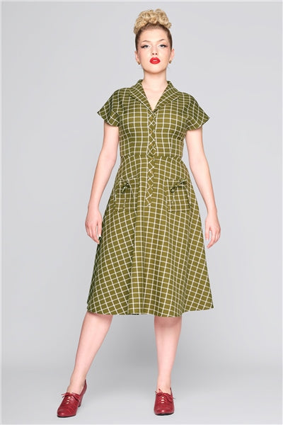 Liza Acres Check Swing Dress by Collectif