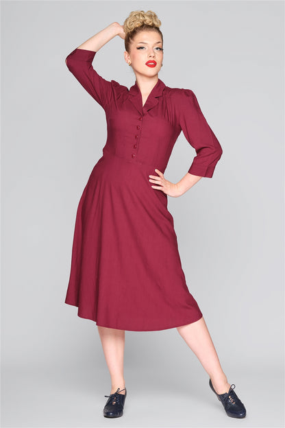 Alexandrea Plain Flared Dress by Collectif
