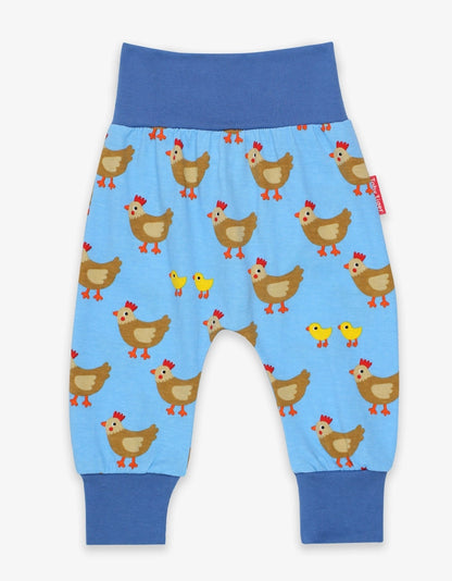 Chicken Print Organic Baby Yoga Pants by Toby Tiger