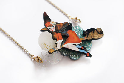 Witch Brooch and Necklace 2 in 1! by LaliBlue