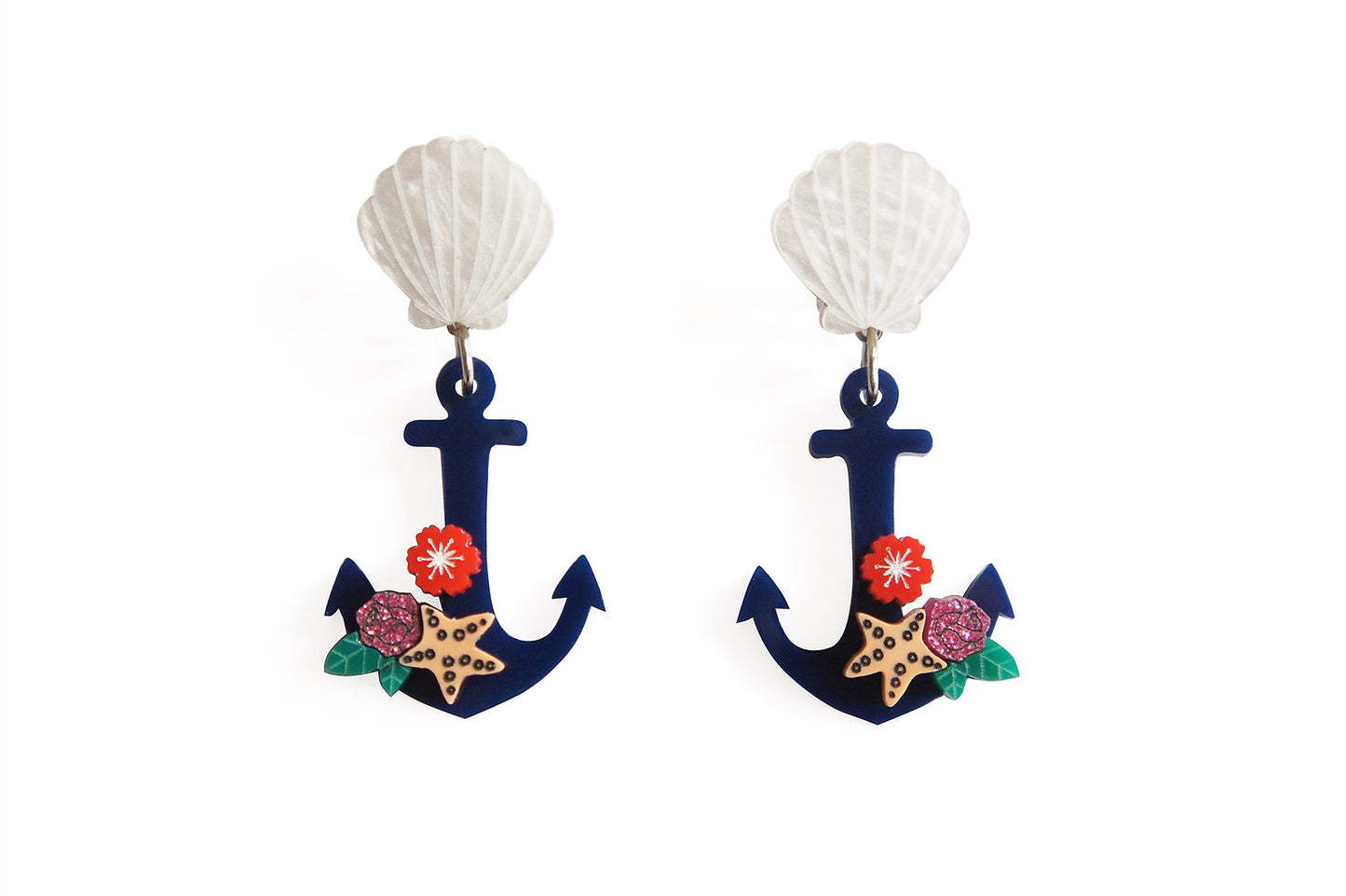 Marine Anchor Earrings by LaliBlue