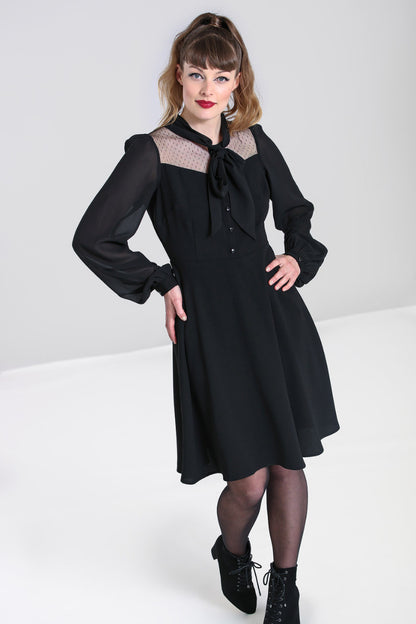Darcia Black Mid Dress från Hell Bunny