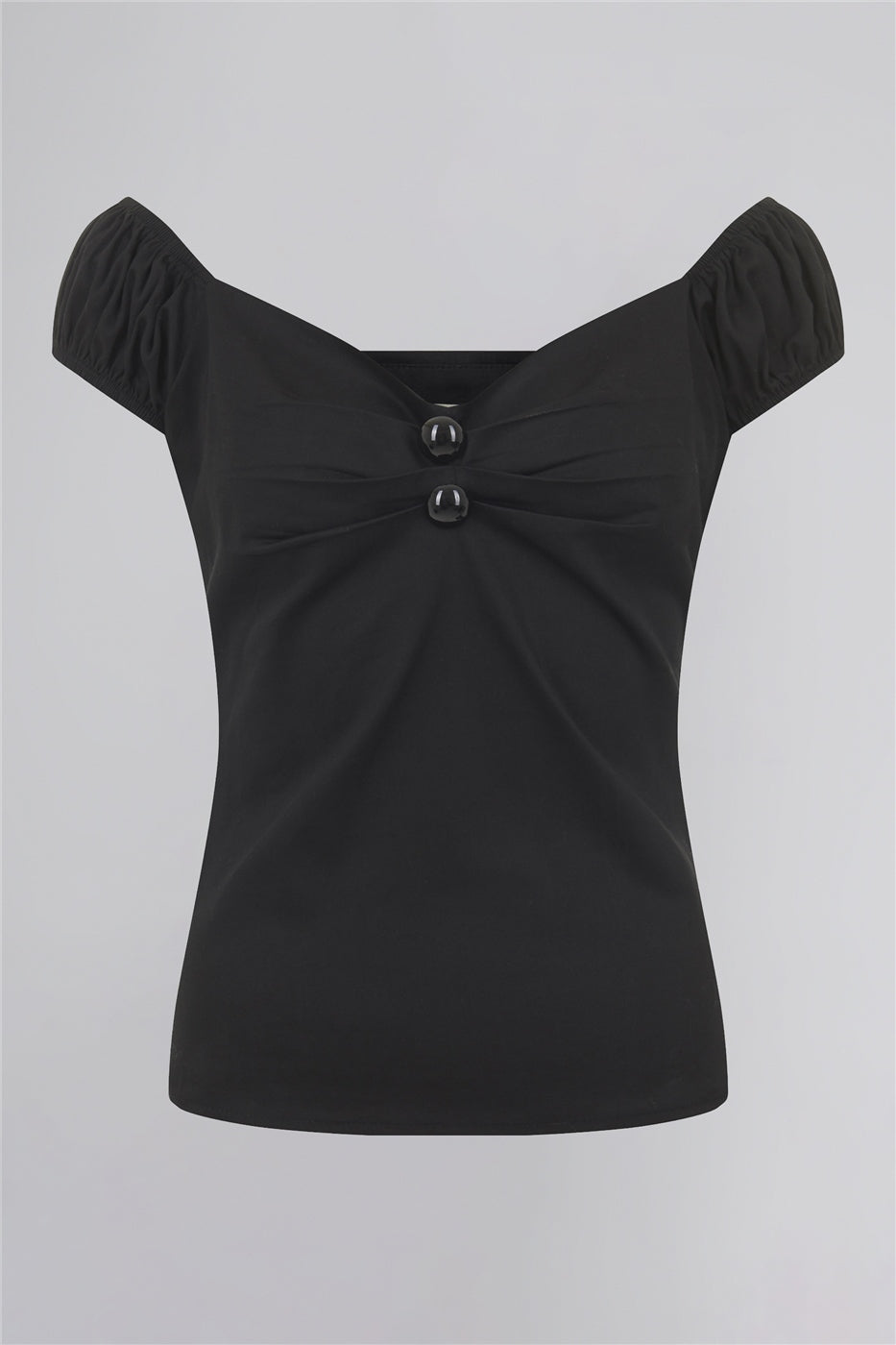The Dolores classic 50s style top in black by Collectif