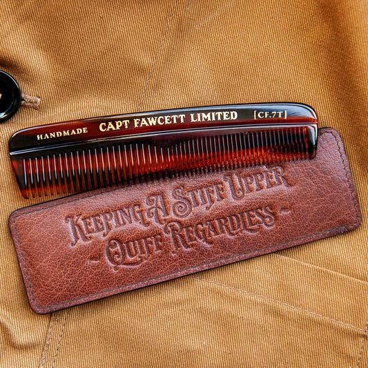 Hair Comb with Leather Case by Captain Fawcett