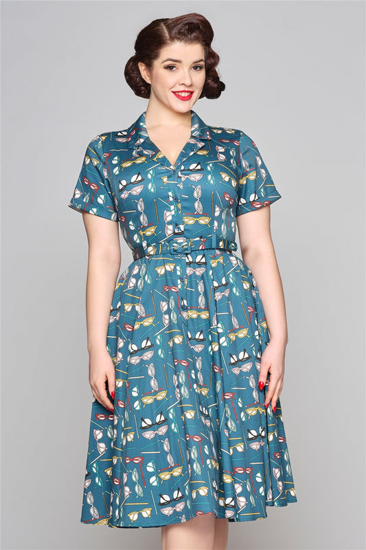Caterina Geek Swing Dress by Collectif