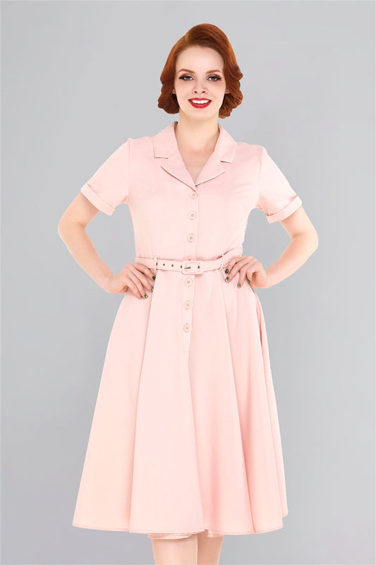 Christine Plain Flared Dress by Lindy Bop x Collectif