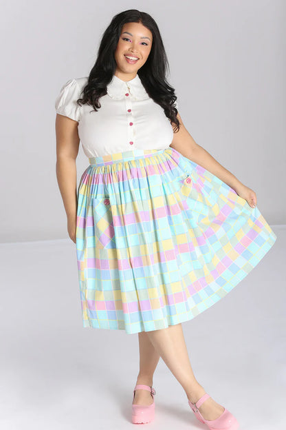 Skye 50s Style Mid Skirt by Hell Bunny