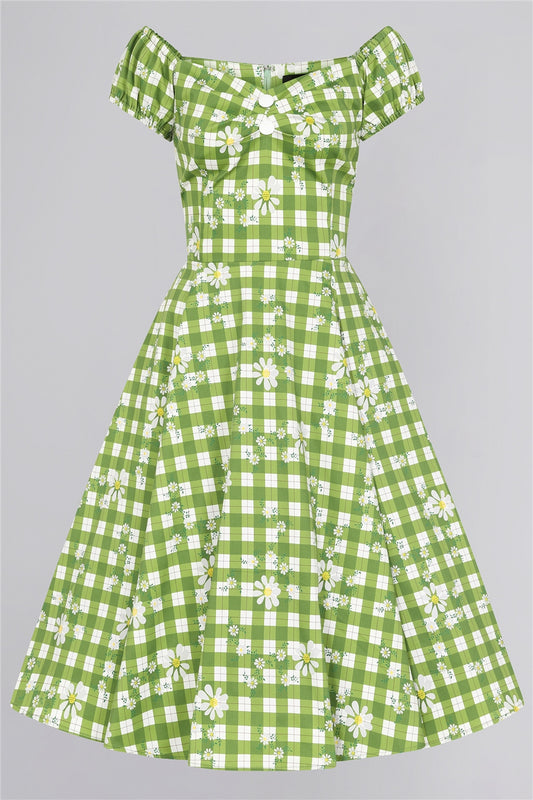 Dolores Daisy Garden Swing Dress by Collectif
