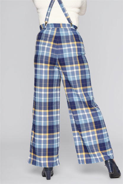 Glinda Moonlight Check Trousers by Collectif