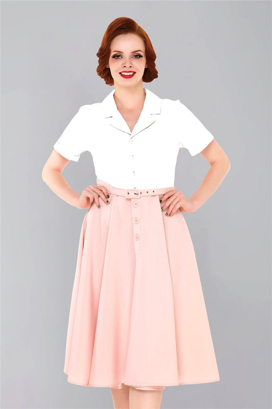 Christine Pink Skirt by Collectif X Lindy Bop